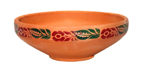 CLAY PYALA SMALL+LARGE PLAIN N FLOWER