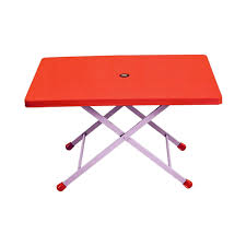 Plastic Table with Iron Legs